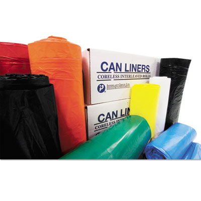 Low-Density Commercial Can Liners, 60 gal, 0.7 mil, 38" x 58