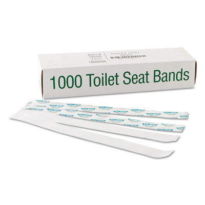 Sani/Shield Printed Toilet Seat Band, 16 x 1.5, Blue/White, 