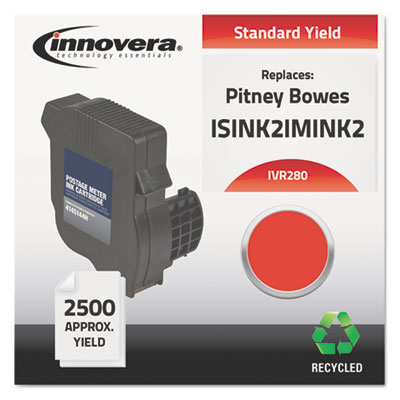 Remanufactured Red Postage Meter Ink, Replacement for IM-280