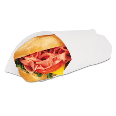 Grease-Resistant Paper Wraps and Liners, 14 x 14, White, 1,0