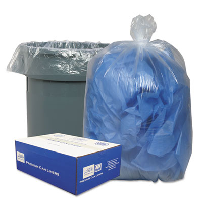 Linear Low-Density Can Liners, 45 gal, 0.63 mil, 40" x 46", 