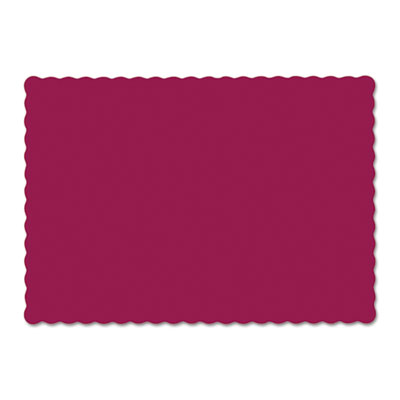 Placemats, Smooth Surface, Scalloped Edges, 13.5" x 9.5", Bu