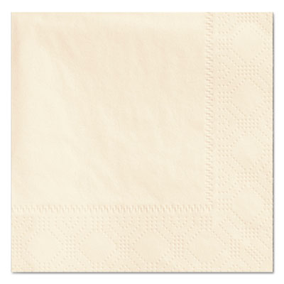 Embossed Beverage Napkins, 2-Ply, 9.5 x 9.5, Ecru, 1,000/Car