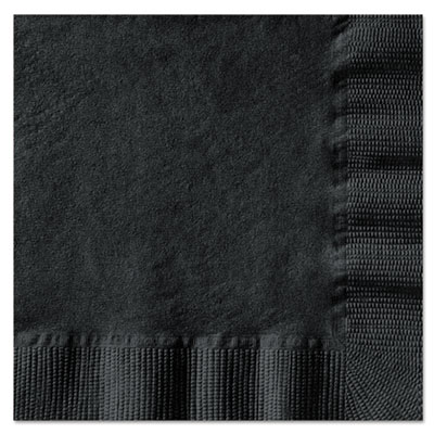 Embossed Beverage Napkins, 1-Ply, 10 x 10, Black, 1,000/Cart