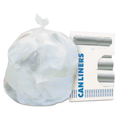 Linear Low-Density Can Liners, 60 Gal, 1.1 Mil, 38" X 58", C