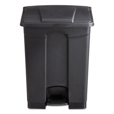 Large Capacity Plastic Step-On Receptacle, 17 gal, Plastic,