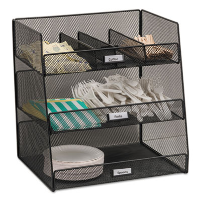 Onyx Breakroom Organizers, 3 Compartments,14.63 x 11.75 x 15