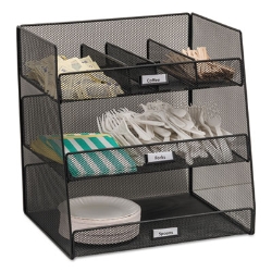 Onyx Breakroom Organizers, 3 Compartments,14.63 x 11.75 x 15