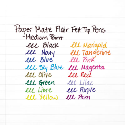 Point Guard Flair Felt Tip Porous Point Pen, Stick, Medium 0