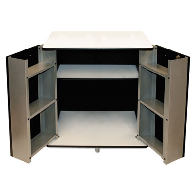 Refreshment Stand, Engineered Wood, 9 Shelves, 29.5" x 21" x