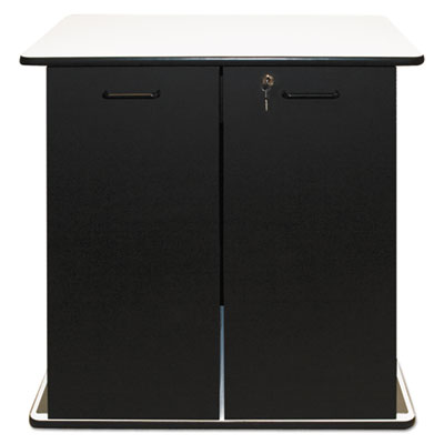 Refreshment Stand, Engineered Wood, 9 Shelves, 29.5" x 21" x