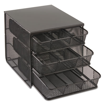 Onyx Three Drawer Hospitality Organizer, 7 Compartments, 11.