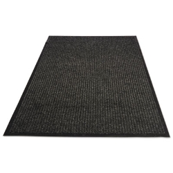 Golden Series Dual Rib Indoor Wiper Mats, Rectangular, Charc