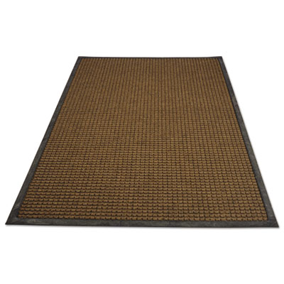 WaterGuard Indoor/Outdoor Scraper Mat, Rectangular, Brown Ri