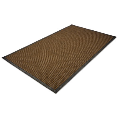 WaterGuard Indoor/Outdoor Scraper Mat, Rectangular, Brown Ri