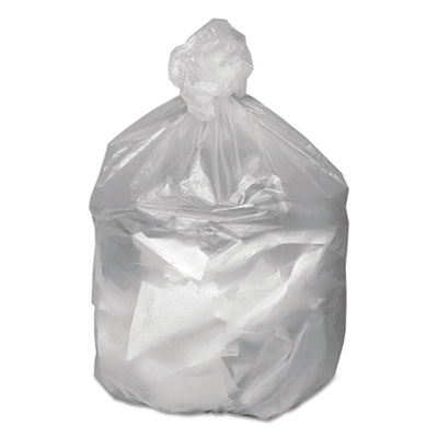 Can Liners, 16 gal, 8 mic, 24" x 33", Natural, 50 Bags/Roll,