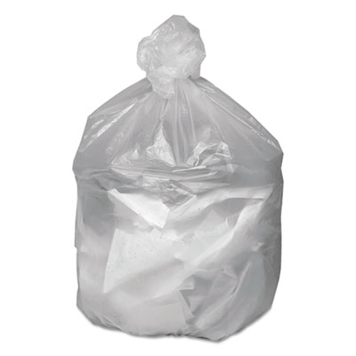 Waste Can Liners, 16 gal, 6 mic, 24" x 31", Natural, 50 Bags