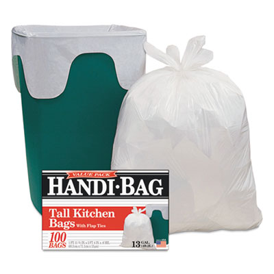 Super Value Pack Can Liners, 13 gal, 0.6 mil, 23.75" x 28", 