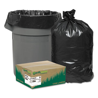 Linear Low Density Recycled Can Liners, 45 gal, 1.65 mil, 40