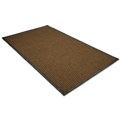 WaterGuard Indoor/Outdoor Scraper Mat, Rectangular, Brown Ri