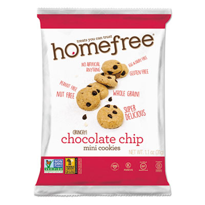 Gluten Free Chocolate Chip Mini Cookies, 1.1 Oz Pack, 30/car