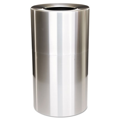 Atrium Aluminum Container with Liner, 35 gal, Aluminum, Sati
