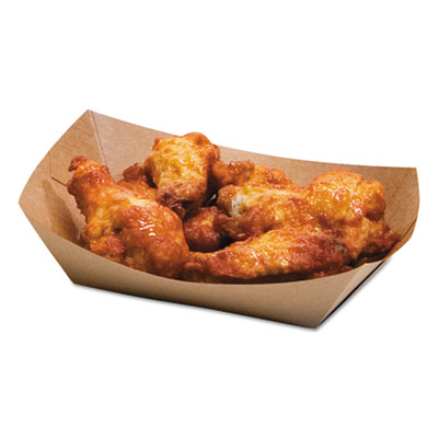 EcoCraft Food Trays, 2 lb Capacity, 6.5 x 1.63 x 1.63, Natur