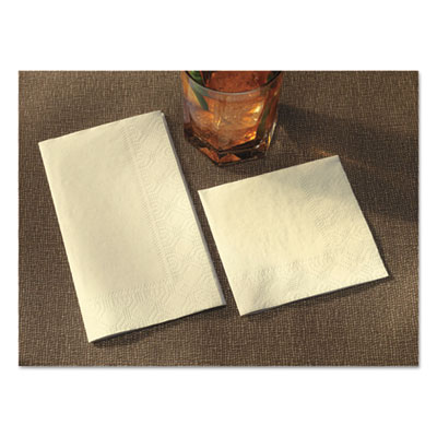 Dinner Napkins, 2-Ply, 15 x 17, White, 1,000/Carton