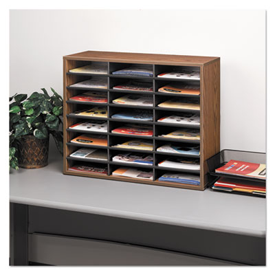 Literature Organizer, 24 Letter Compartments, 29 x 11.88 x 2