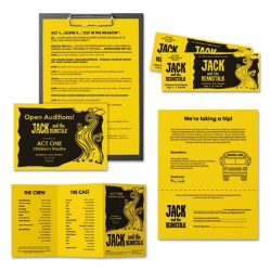 Color Paper, 24 lb Bond Weight, 8.5 x 11, Solar Yellow, 500/