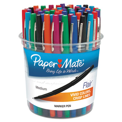 Point Guard Flair Felt Tip Porous Point Pen, Stick, Bold 1.4