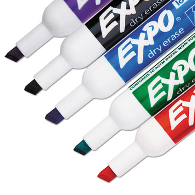 Low-Odor Dry-Erase Marker Value Pack, Broad Chisel Tip, Asso