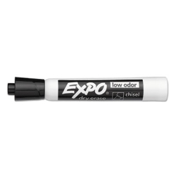 Low-Odor Dry-Erase Marker Value Pack, Broad Chisel Tip, Blac