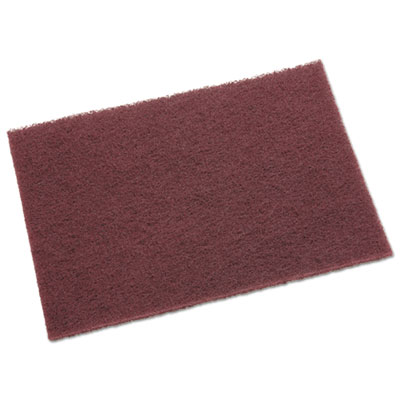 General Purpose Hand Pad, 6 X 9, Maroon, 20/box, 3 Boxes/car