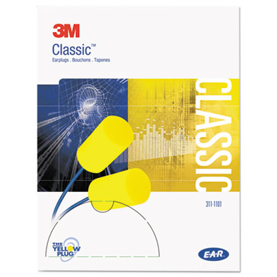 E-A-RClassic Earplugs, Corded, 29 dB NRR, One Size Fits Most