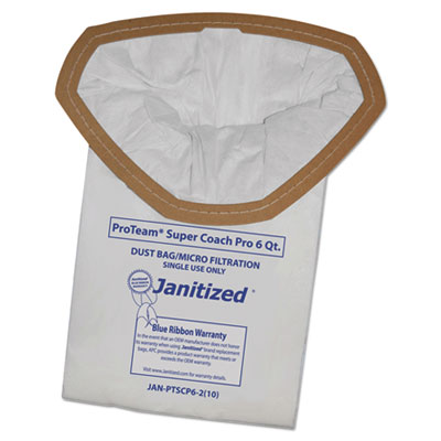 Vacuum Filter Bags Designed to Fit ProTeam Super Coach Pro 6