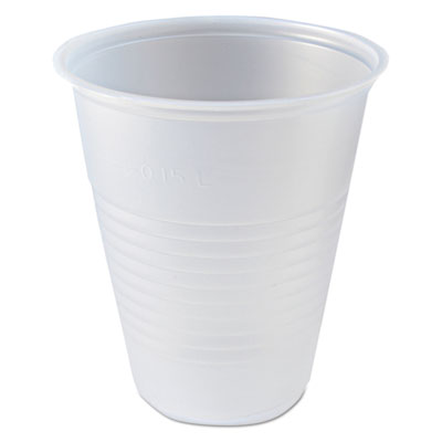 RK Ribbed Cold Drink Cups, 7 oz, Plastic, Clear, 100/Bag, 25