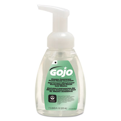Green Certified Foam Soap, Fragrance-Free, 7.5 oz, 6/Carton