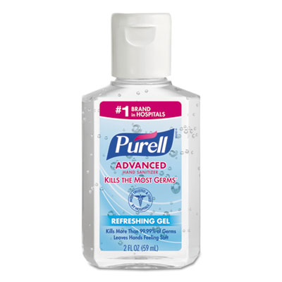 Advanced Hand Sanitizer Refreshing Gel, 2 oz, Flip-Cap Bottl