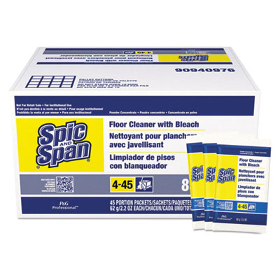 Bleach Floor Cleaner Packets, Fresh Scent, 2.2 oz Packets, 4