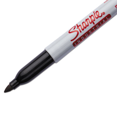 Industrial Permanent Marker Value-Pack, Fine Bullet Tip, Bla