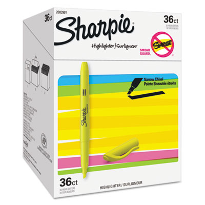 Pocket Style Highlighter Value Pack, Yellow Ink, Chisel Tip,