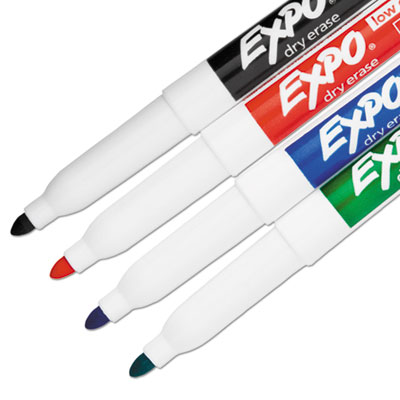 Low-Odor Dry Erase Marker Office Value Pack, Fine Bullet Tip