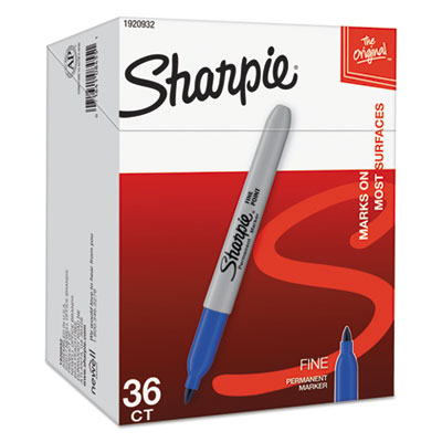Fine Tip Permanent Marker Value Pack, Fine Bullet Tip, Blue,