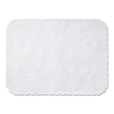 Scalloped Edge Traymat, Anniversary Embossed Surface, 19" x 