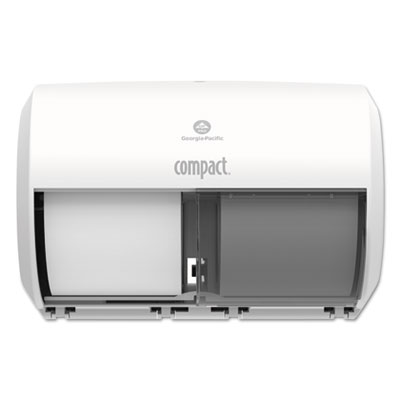 Compact Coreless Side-by-Side Double Roll Tissue Dispenser, 