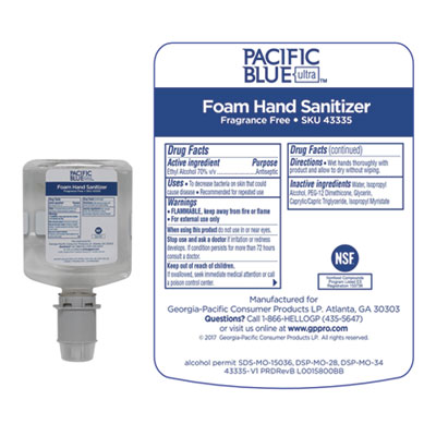 Pacific Blue Ultra Foam Hand Sanitizer Refill For Manual Dis