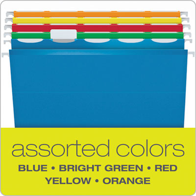 Ready-Tab Colored Reinforced Hanging Folders, Legal Size, 1/