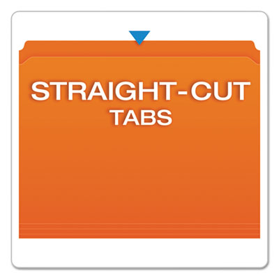 Double-Ply Reinforced Top Tab Colored File Folders, Straight
