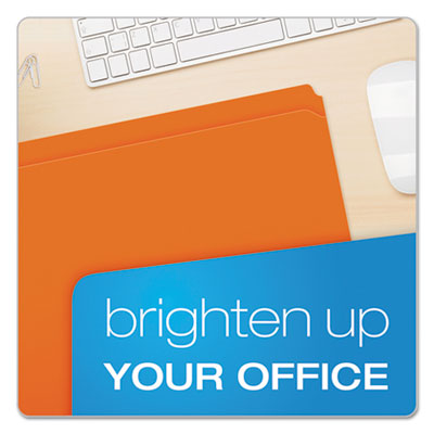 Double-Ply Reinforced Top Tab Colored File Folders, Straight